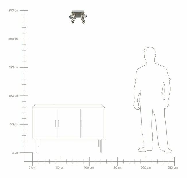 Stropní svítidlo Briyah (stříbrná)