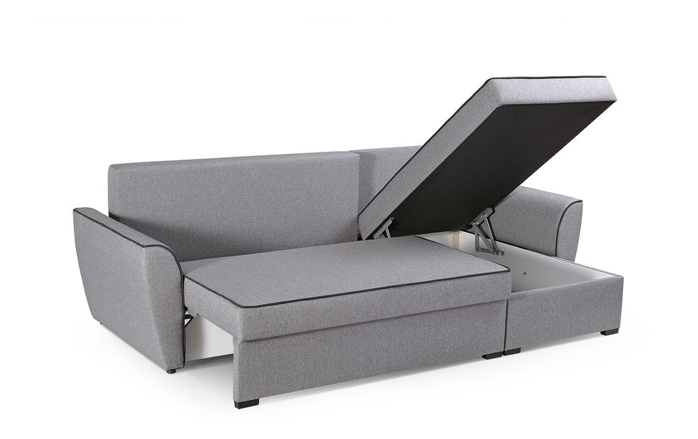 Rohová sedací souprava Merin (šedá + světlešedá) (P)