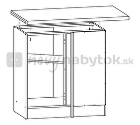 Spodní kuchyňská skříňka, rohová BRW Junona line DNW/100/82/p (Dub sonoma + Wenge)