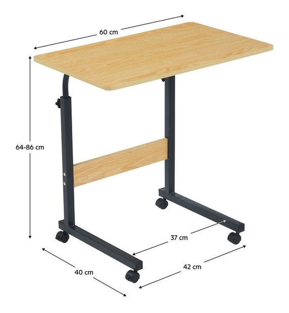 PC stolek Justicia (dub + černá)