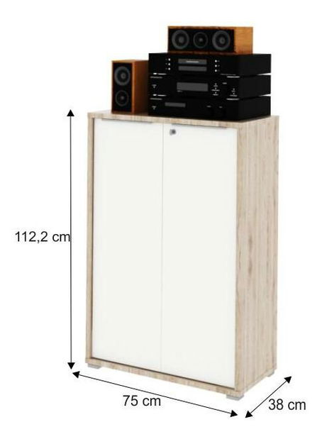 Skříňka Relyna TYP09 (san remo + bílá) *výprodej