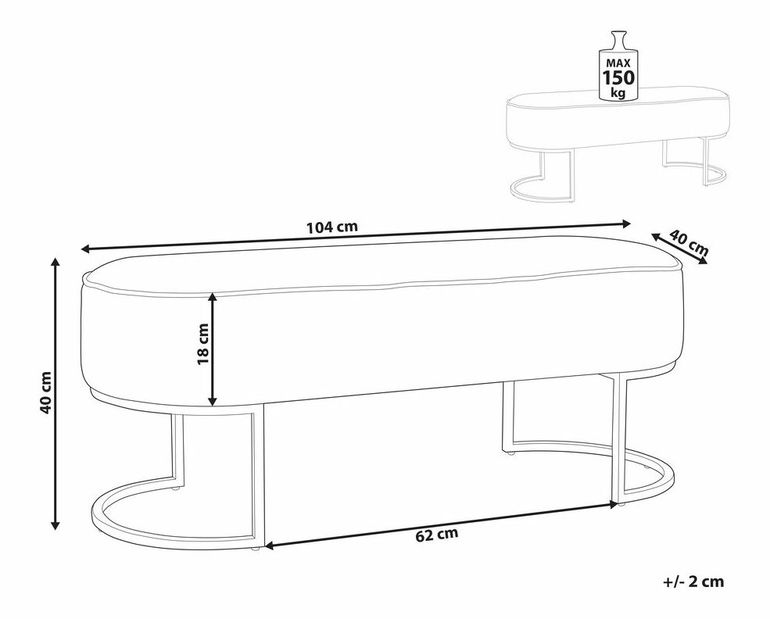 Lavička Milza (černobílá)