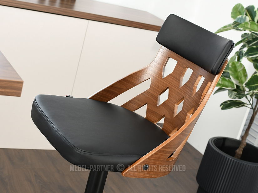 Židle Henriette (ořech tmavý + černá)