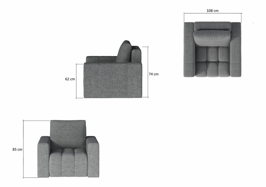 Křeslo Laura Typ 02 (černé)