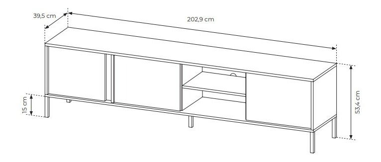 TV stolek/skříňka Danton 203 3D (béžová)