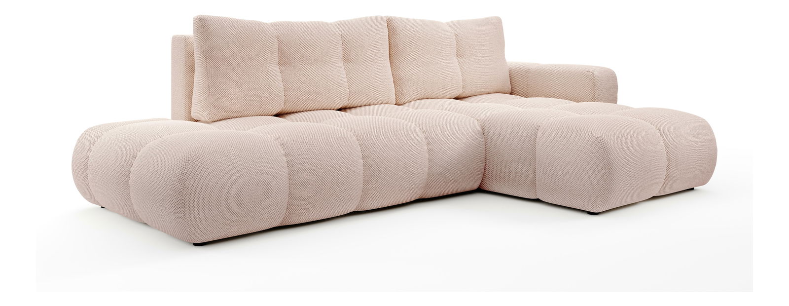 Rohová sedací souprava Sopran (pudrová) (P)