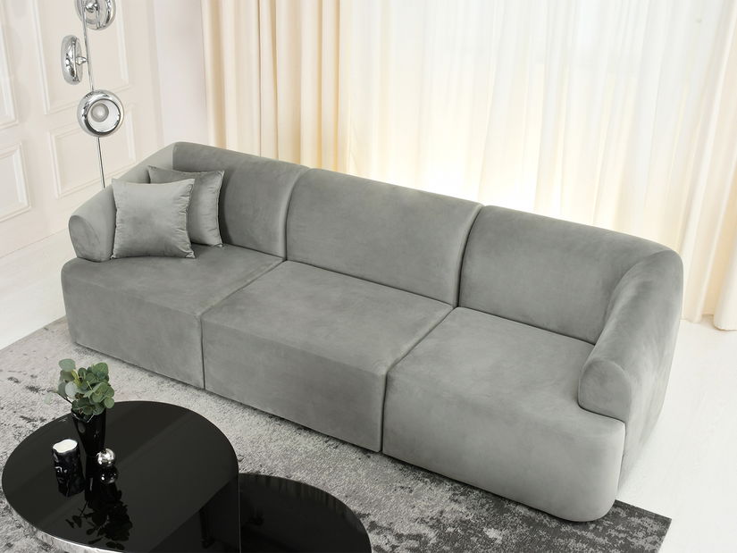 Pohovka trojsedačka Gramos (šedá + černá)