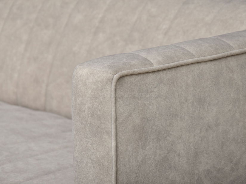 Pohovka dvousedačka Represalář (písková + chrom)