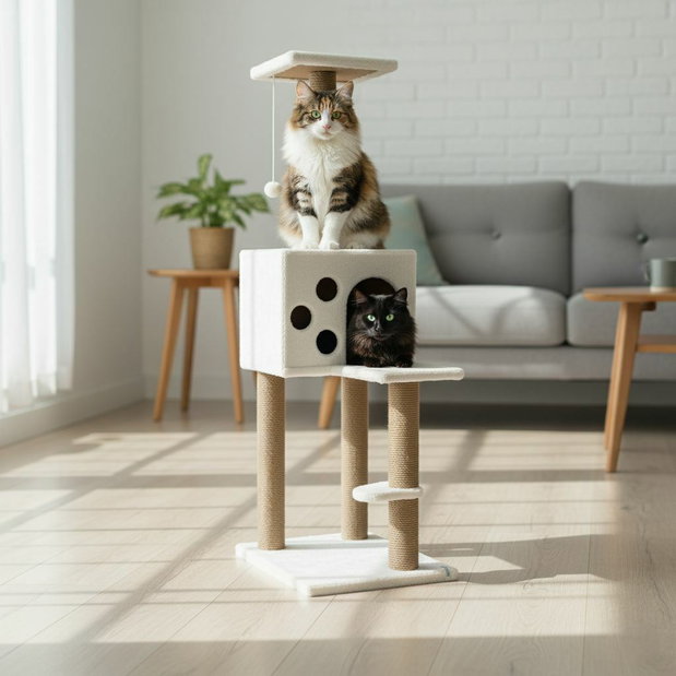 Škrábadlo pro kočky Liri (Bílá)