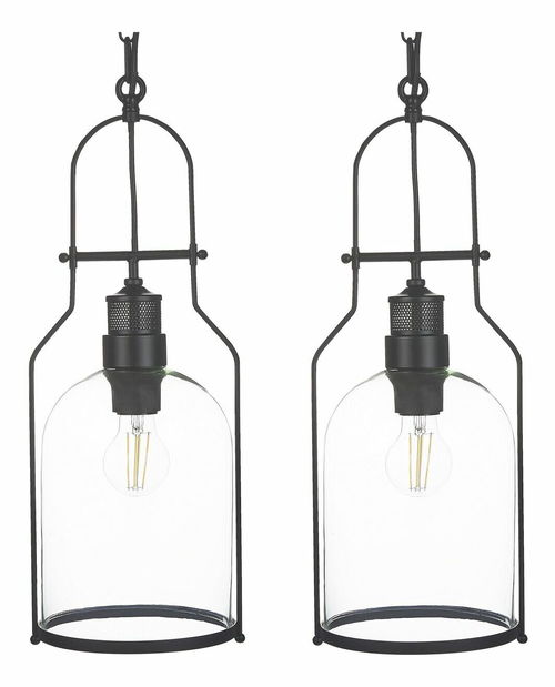 Set 2 ks závěsných svítidel Belisario (černá)