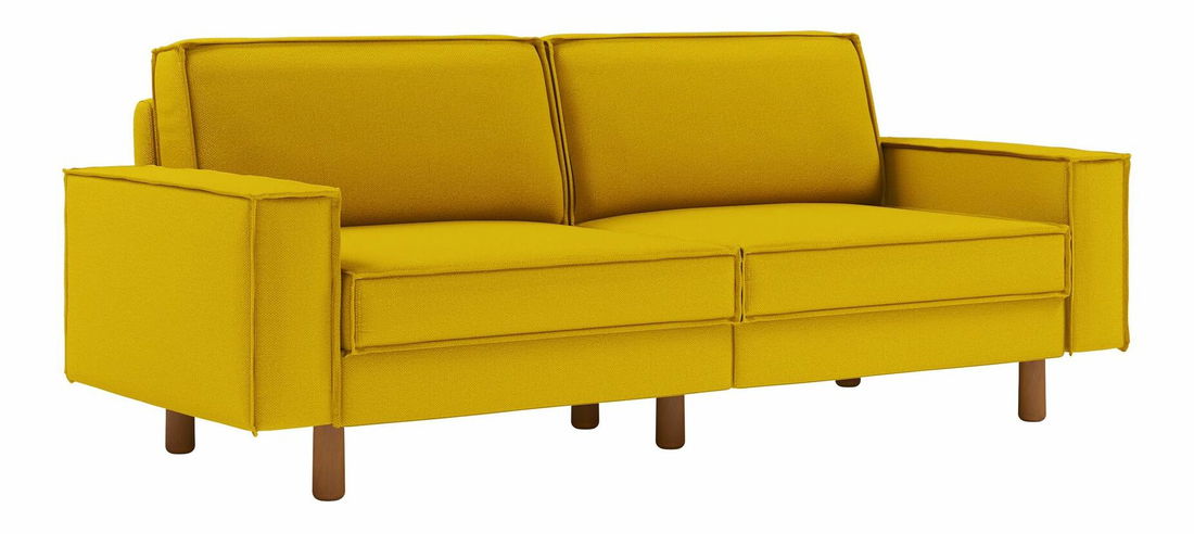 Pohovka trojsedačka Spary E (světle šedá + ořech)