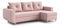  Rohová sedací souprava Eugenie (P) (růžová)