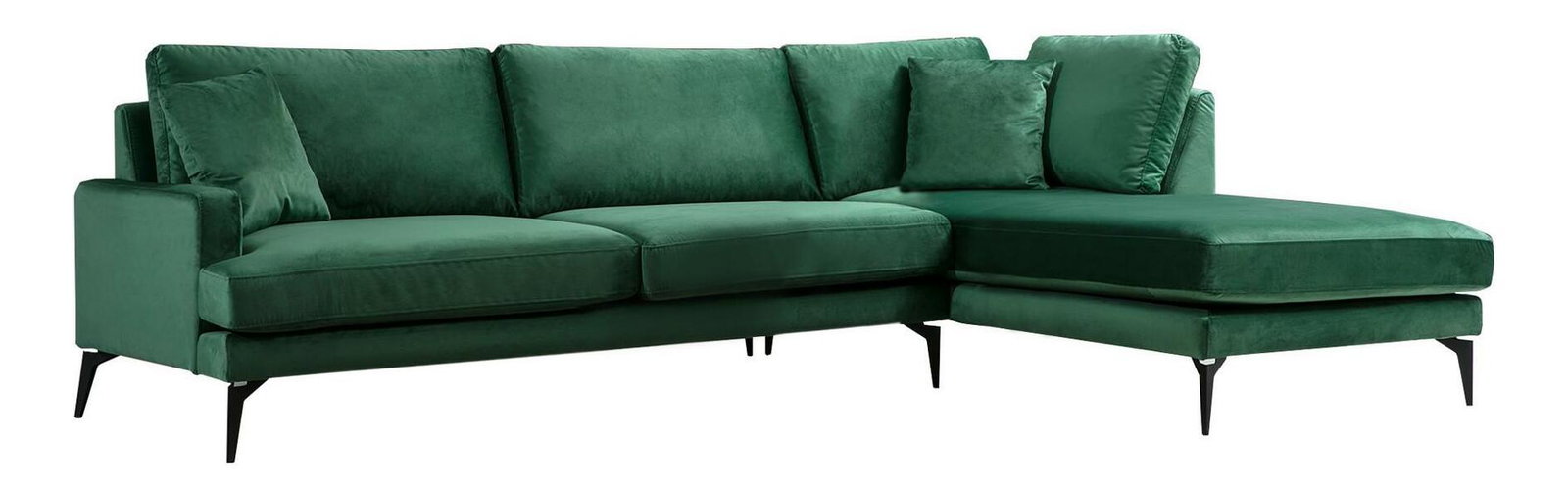 Rohová sedačka Papirolla (P) (zelená + černá)