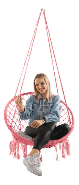 Závěsné křeslo Amari (růžová)