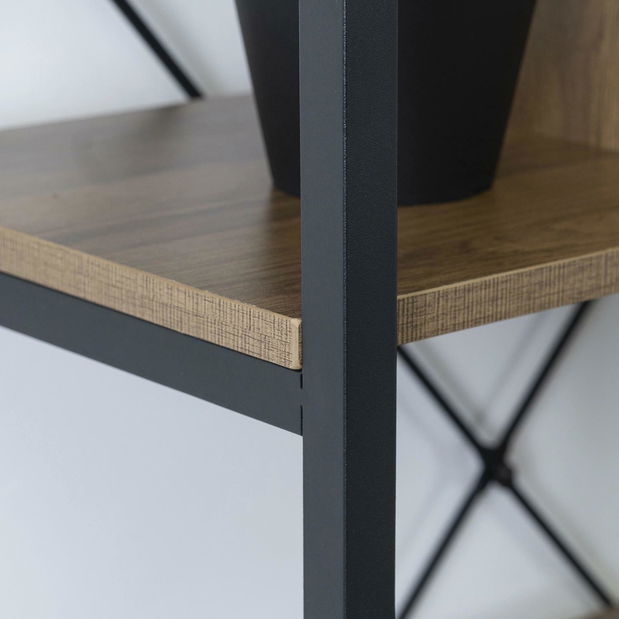 Regál Afloro (ořech + černá)