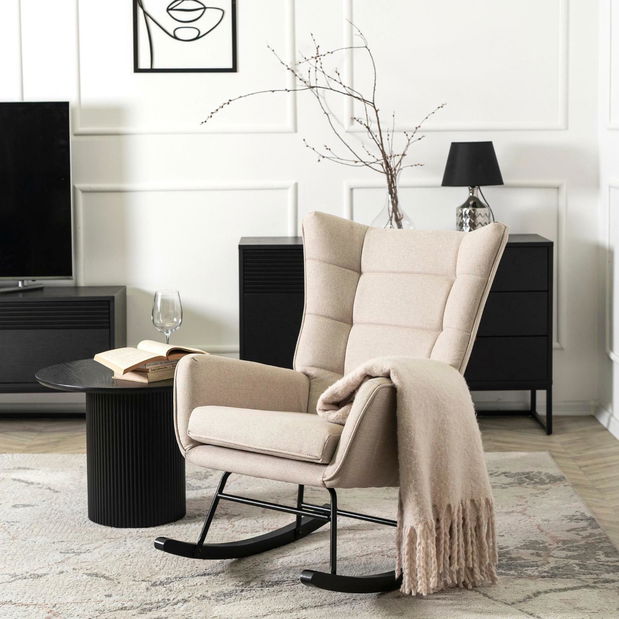 Houpací křeslo Jasusas (světlobéžová)