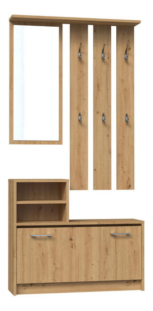 Předsíňová sestava Vayan 1 (dub artisan) (se zrcadlem)