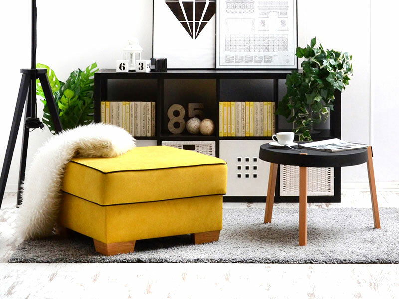 Taburetka Marilyn (žlutá + buk)