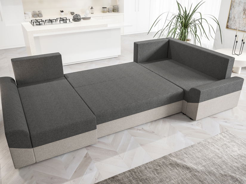 Rohová sedací souprava Dusk Long (béžová) (P)