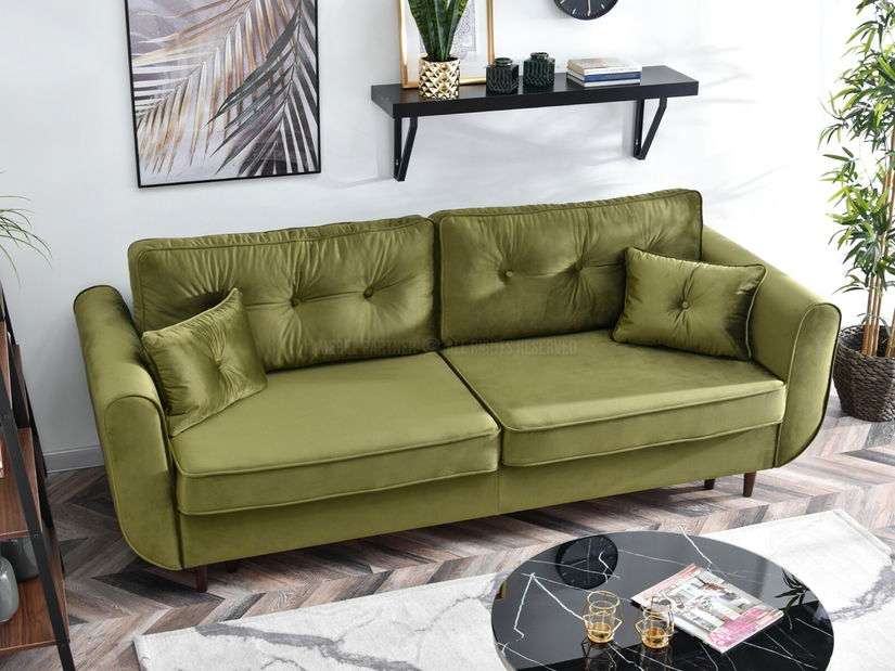 Pohovka dvousedačka Bacteria (zelená + černá)