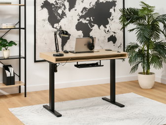 PC stolek – Mebel partner – Osto 120 (dub sonoma + černá)