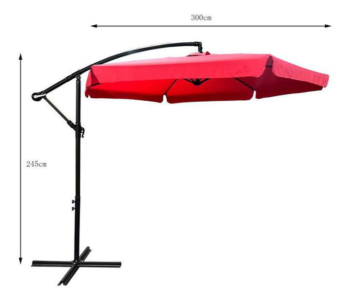 Zahradní slunečník Chambers (červená)