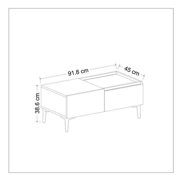 Konferenční stolek Maddame (antracit)
