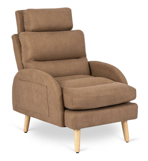 Polohovací křeslo Hondurenas (hnědá) (s taburetkou)