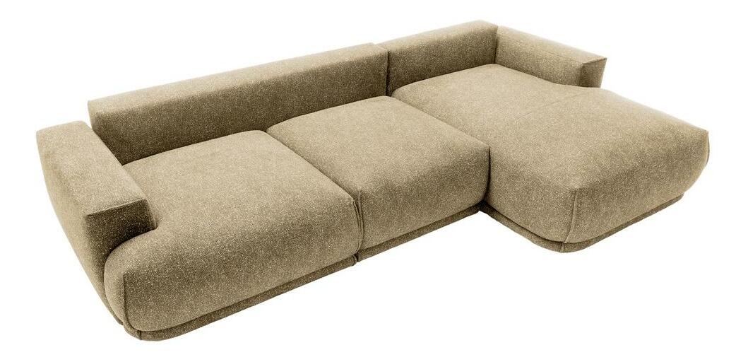 Rohová sedací souprava Dita (P) (béžová + černá)