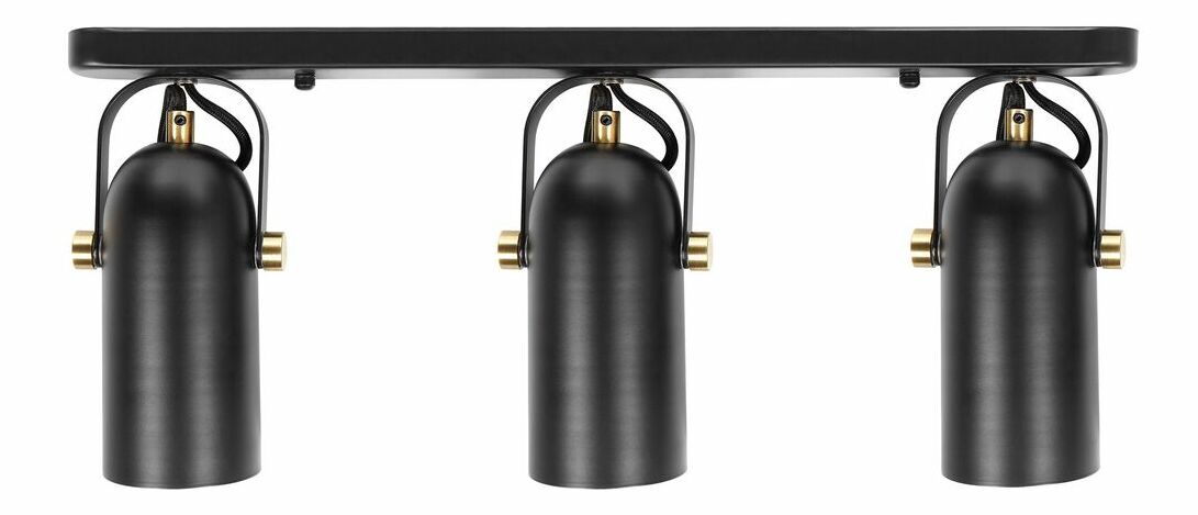 Trojitá nástěnná lampa TYRO (kov) (černá)