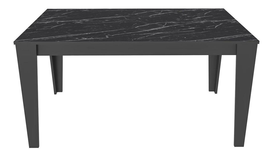 Jídelní stůl Buddha (pro 6 osob) (černý mramor)