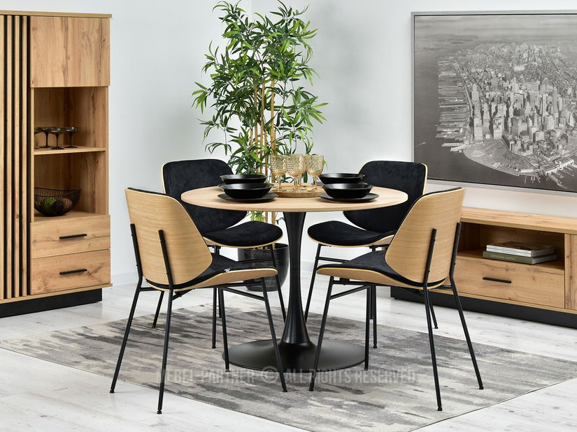 Židle Jordan (dub černý + černá)