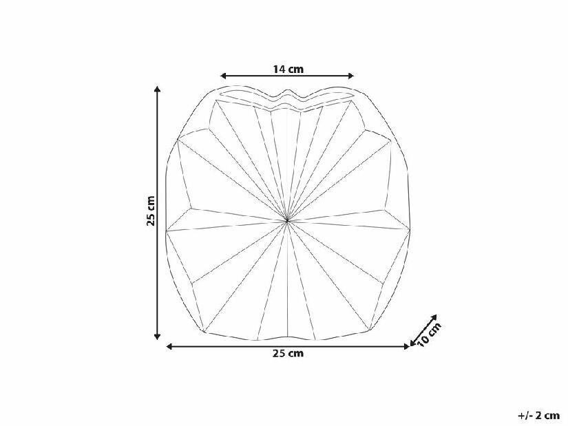 Váza 25 cm Alel (zlatá)