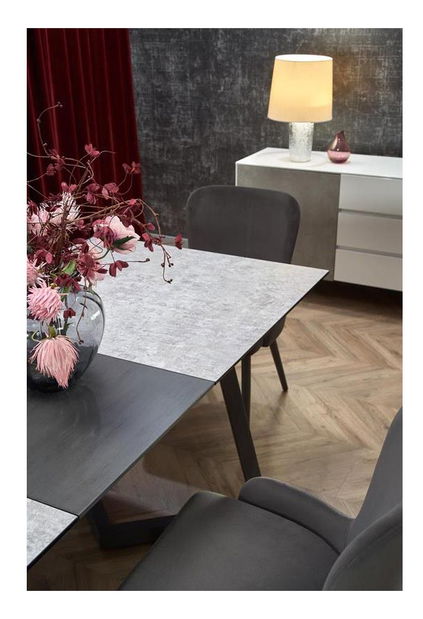 Rozkládací jídelní stůl 160-210 cm Tizdp (šedá) (pro 6 8 osob)