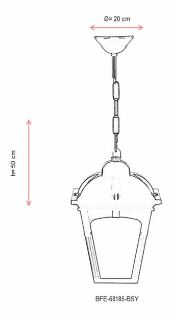 Venkovní lustr Beatriz (černá)