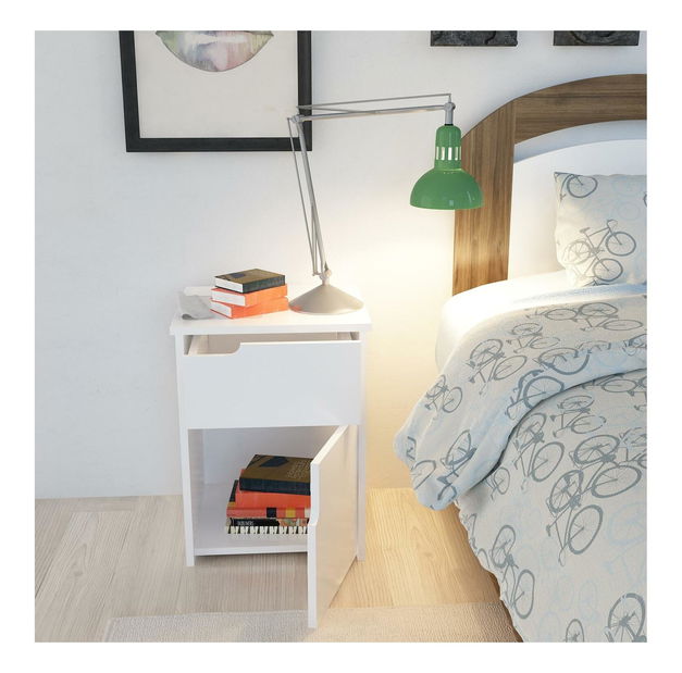 Noční stolek Astra (bílá)