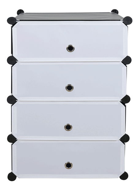 Modulární botník Hamburg (černá + bílá)