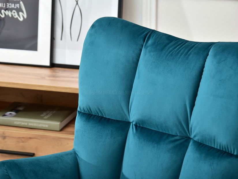 Křeslo Kikino (tyrkysová + černá)