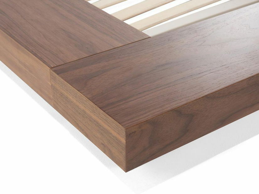 Manželská postel 180 cm ZEPHYRE (s roštem) (hnědá)