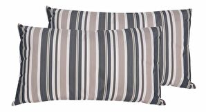 Set 2 ks vnějších polštářů 40 x 70 cm Kraul (modrá + béžová)