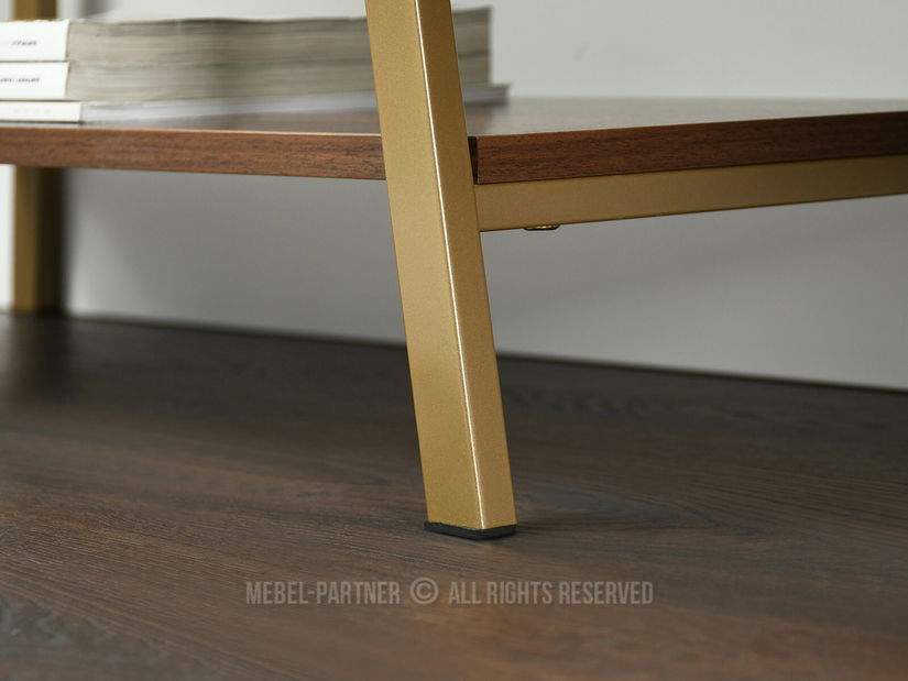 Regál Gecon Reg (ořech + zlatá)