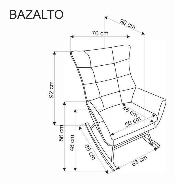 Houpací křeslo Bazal (tmavě zelená)