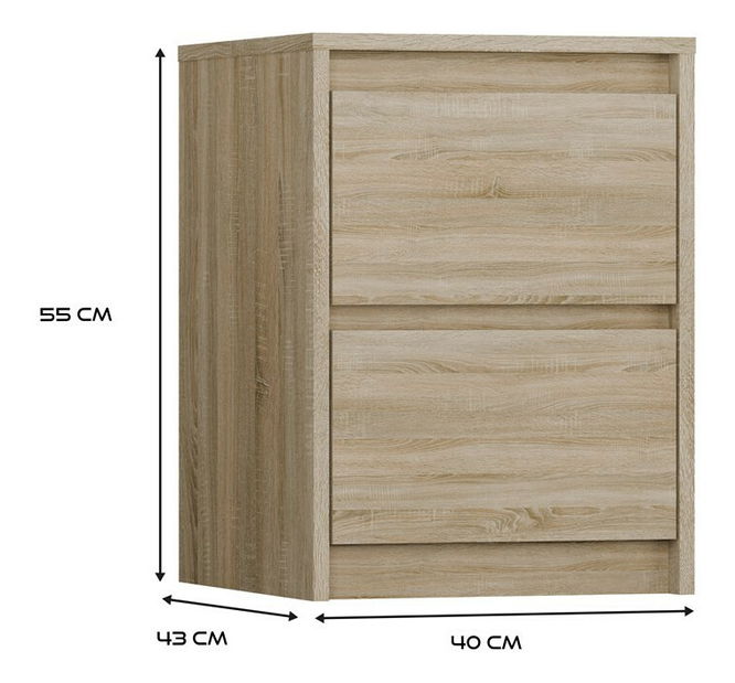 Noční stolek Kentero 1 (dub sonoma)