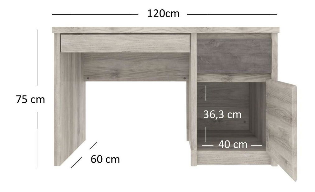 PC stolek Japon (kaštan nairobi + onyx)