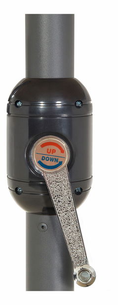 Zahradní slunečník 270 cm SILVANIA (polyester) (tmavě šedá)