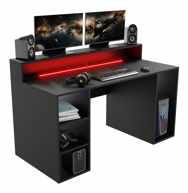 Herní pc stůl Endechor (černá)