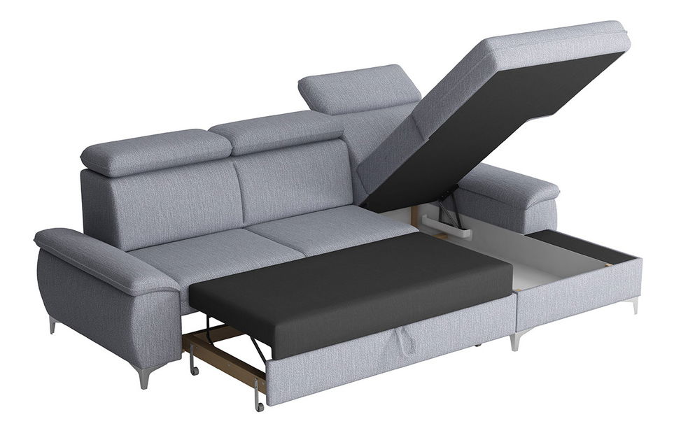 Rohová sedací souprava Chazzy A (šedá)