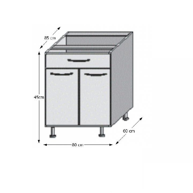 Dolní kuchyňská skříňka D-80 Igo