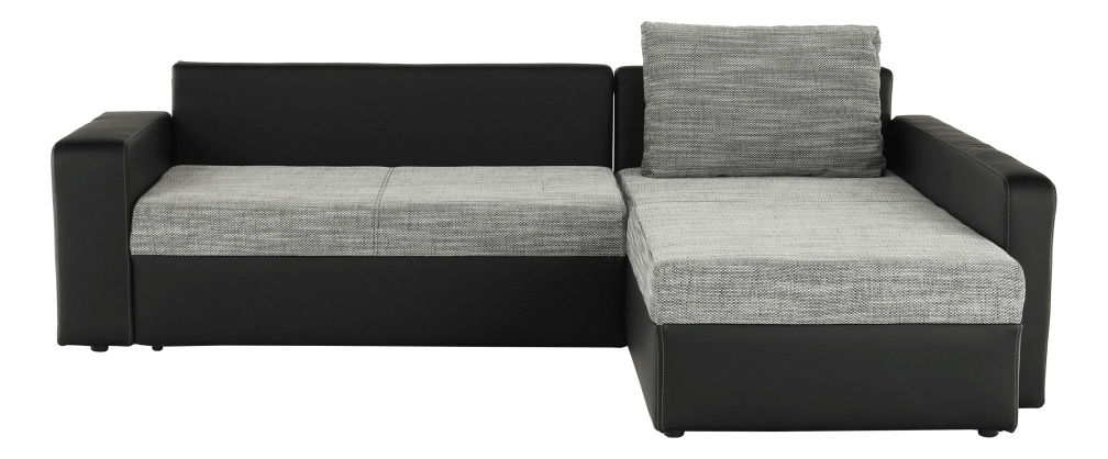 Rohová sedací souprava Manter černá + šedá (L)
