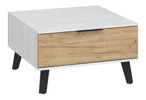 Konferenčný stolek Shela SVN-06 (craft bílý + craft zlatý)